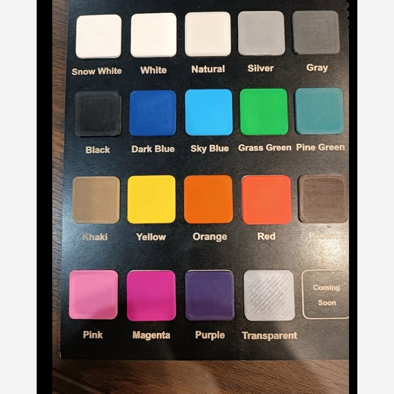 پالت رنگی رنگ دندان ها