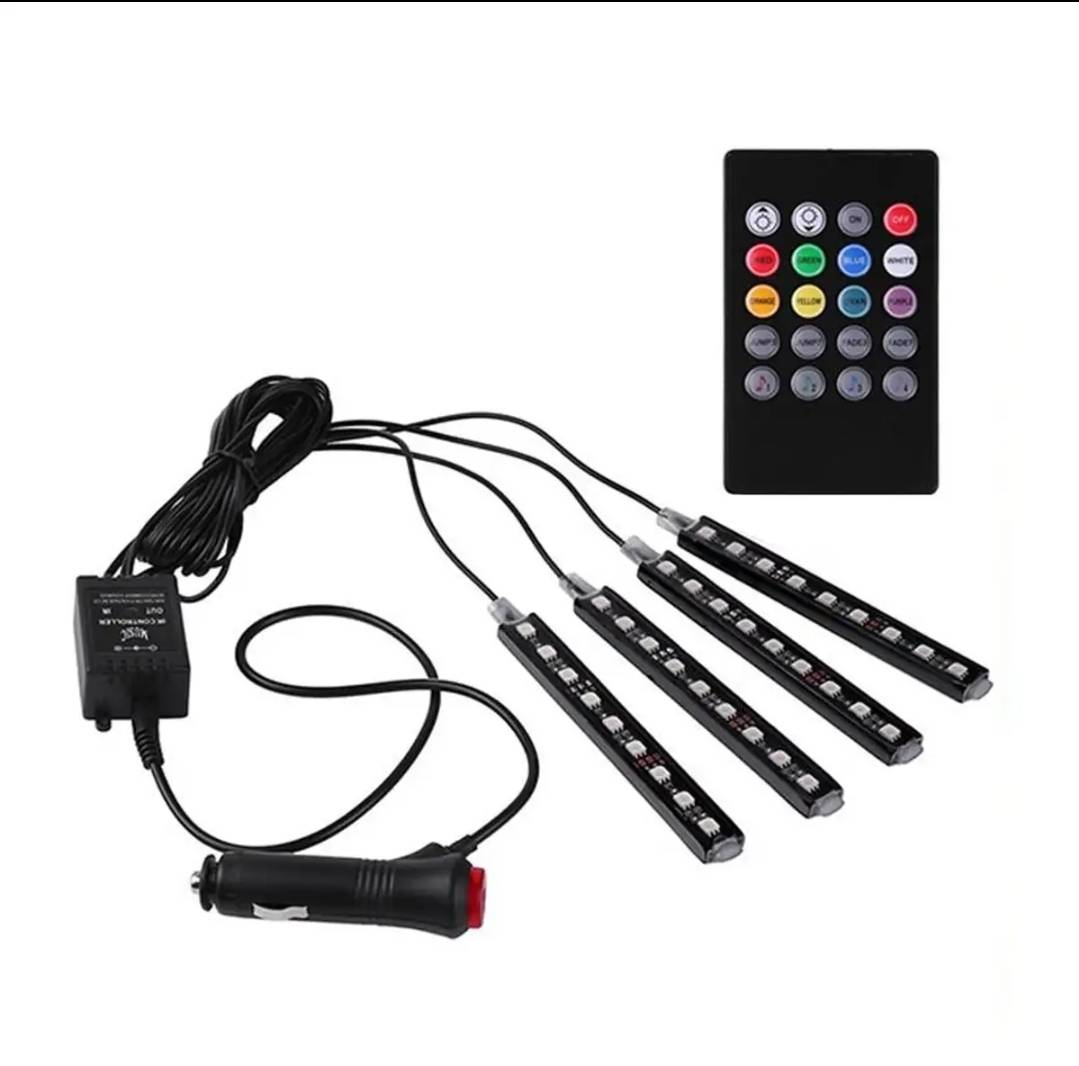 اتمسفر لایت خودرو RGB – نورپردازی داخلی با سنسور صدا و ریموت کنترل