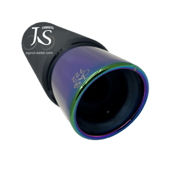 منبع اگزوز ۷۲۲ سایلنسردار برند JS | دو حالته با صدای میکس ریس و بم (سایز متوسط)